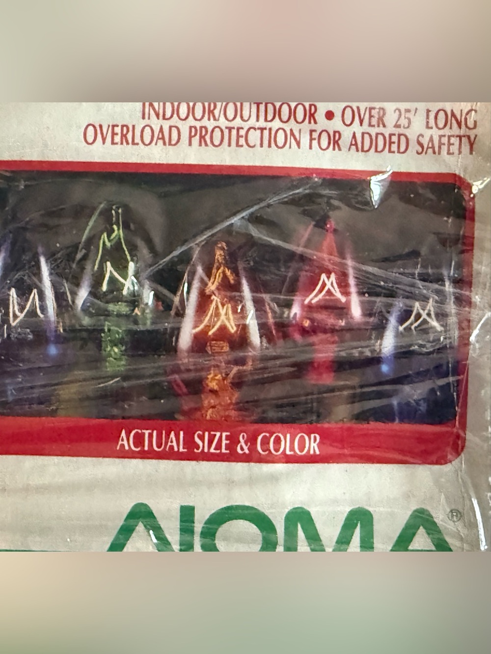 Vintage 1989 NOMA Christmas Lights – 25 Multicolor C7 Lights